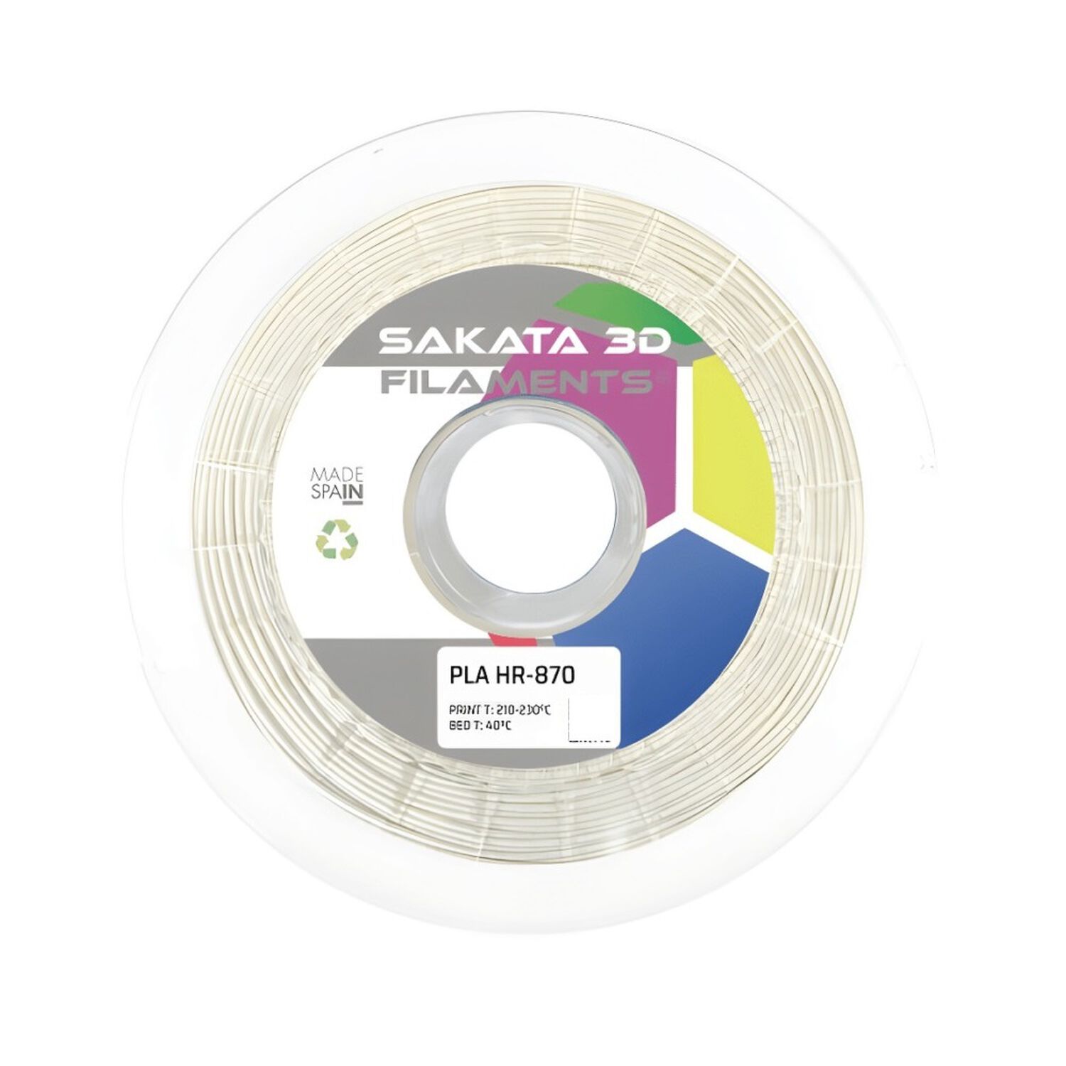 Filamento Sakata Pla Hr-870 Blanco 1kg image number 0.0