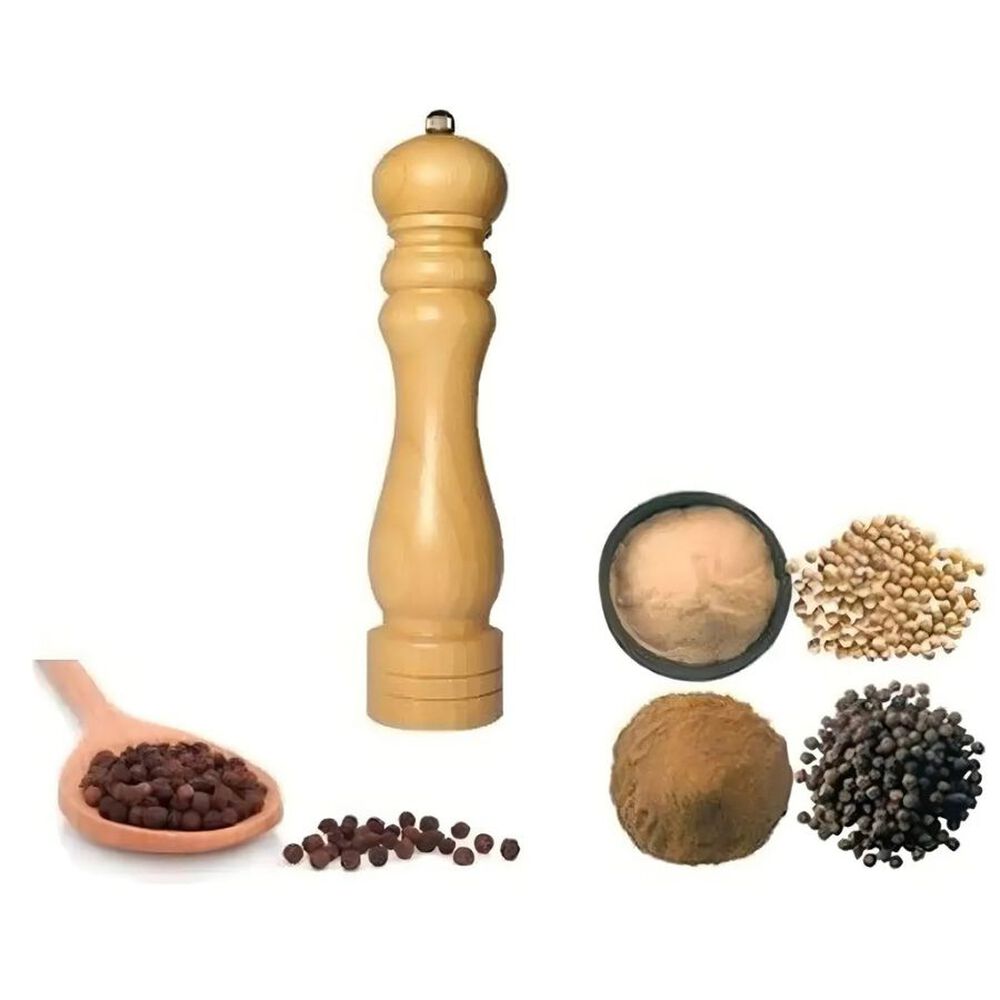 Molinillo De Madera Condimentero Sal Y Pimienta 26cm image number 4.0