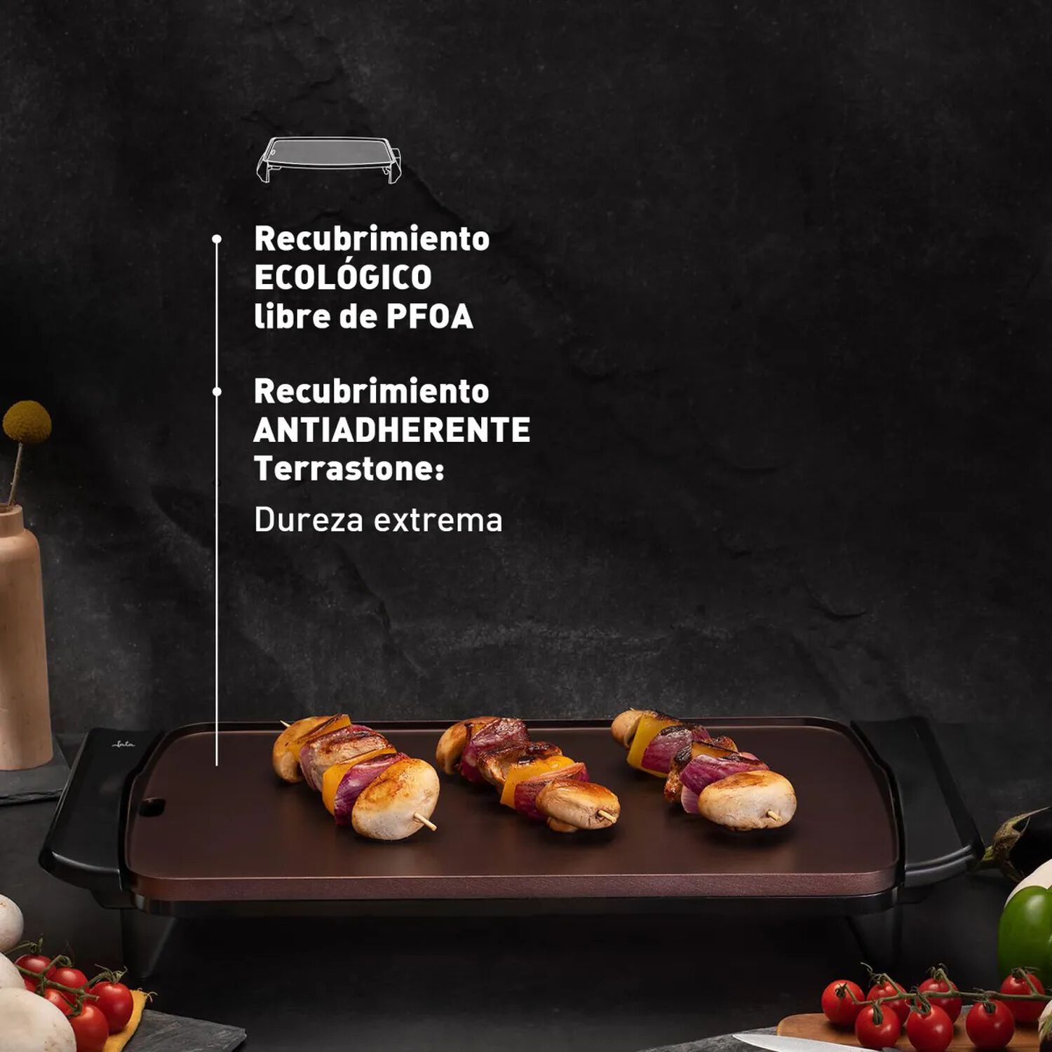 Parrilla El&eacute;ctrica Jata Senses Jegr0550 2500w image number 0.0
