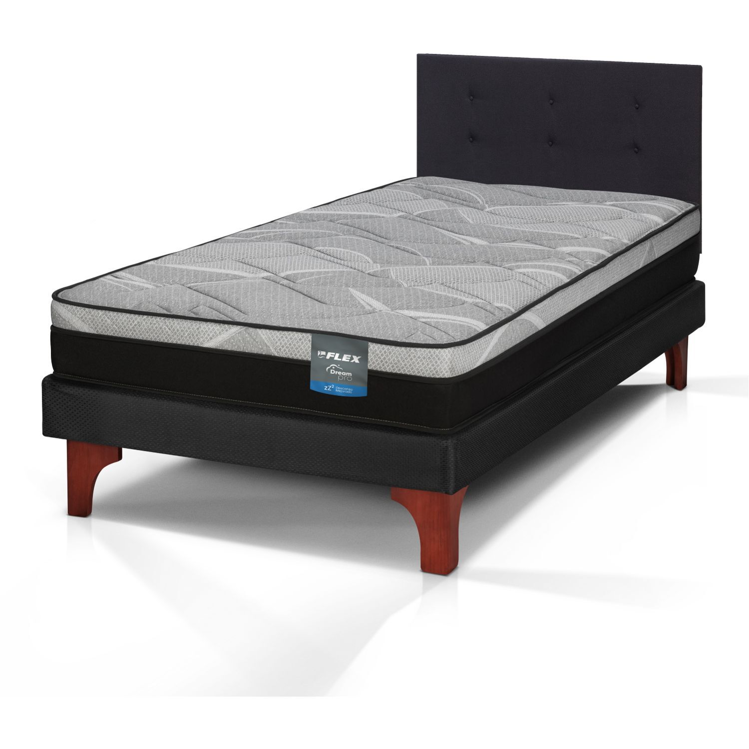 Cama Europea Flex Dream Pro / 1.5 Plazas + Respaldo image number 3.0
