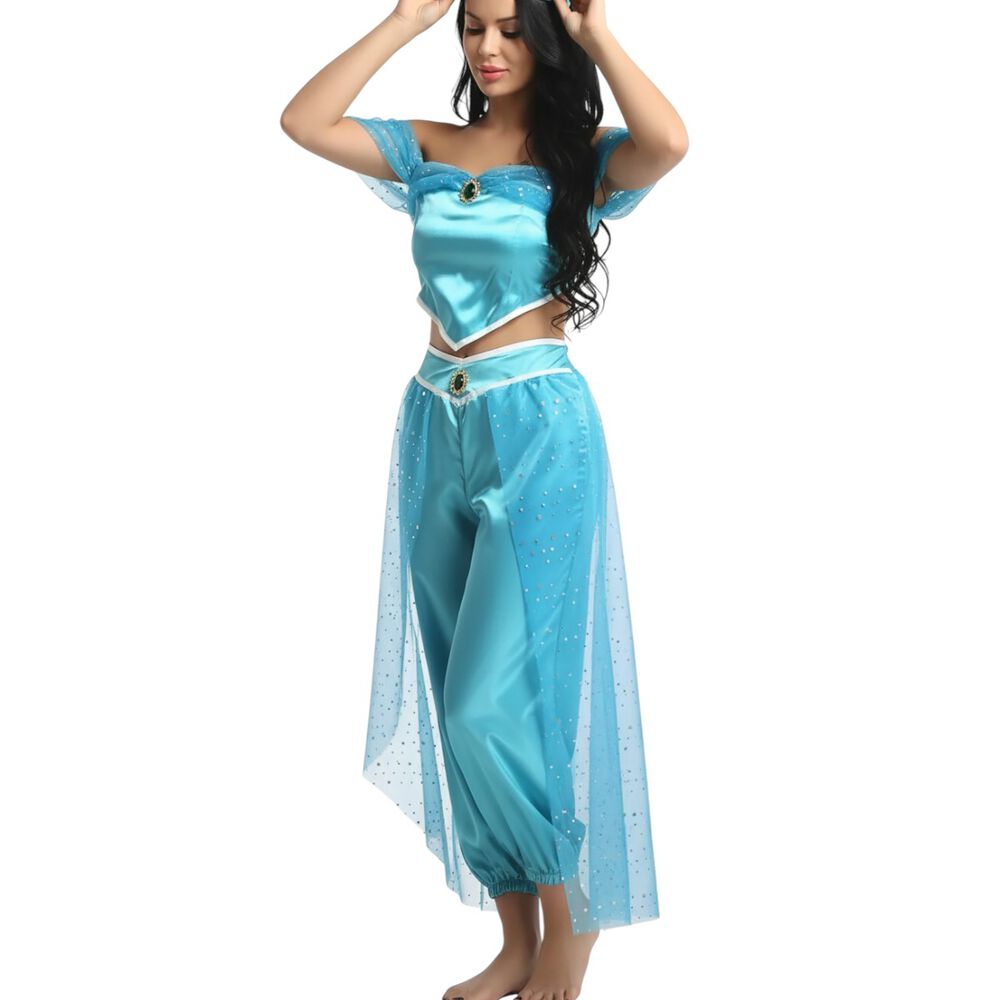 Disfraz Princesa Jasmine Jazmin Aladdín Cosplay image number 4.0