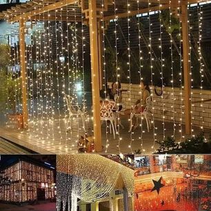 Cascada De Luces Led Decorativas - 3 Unidades
