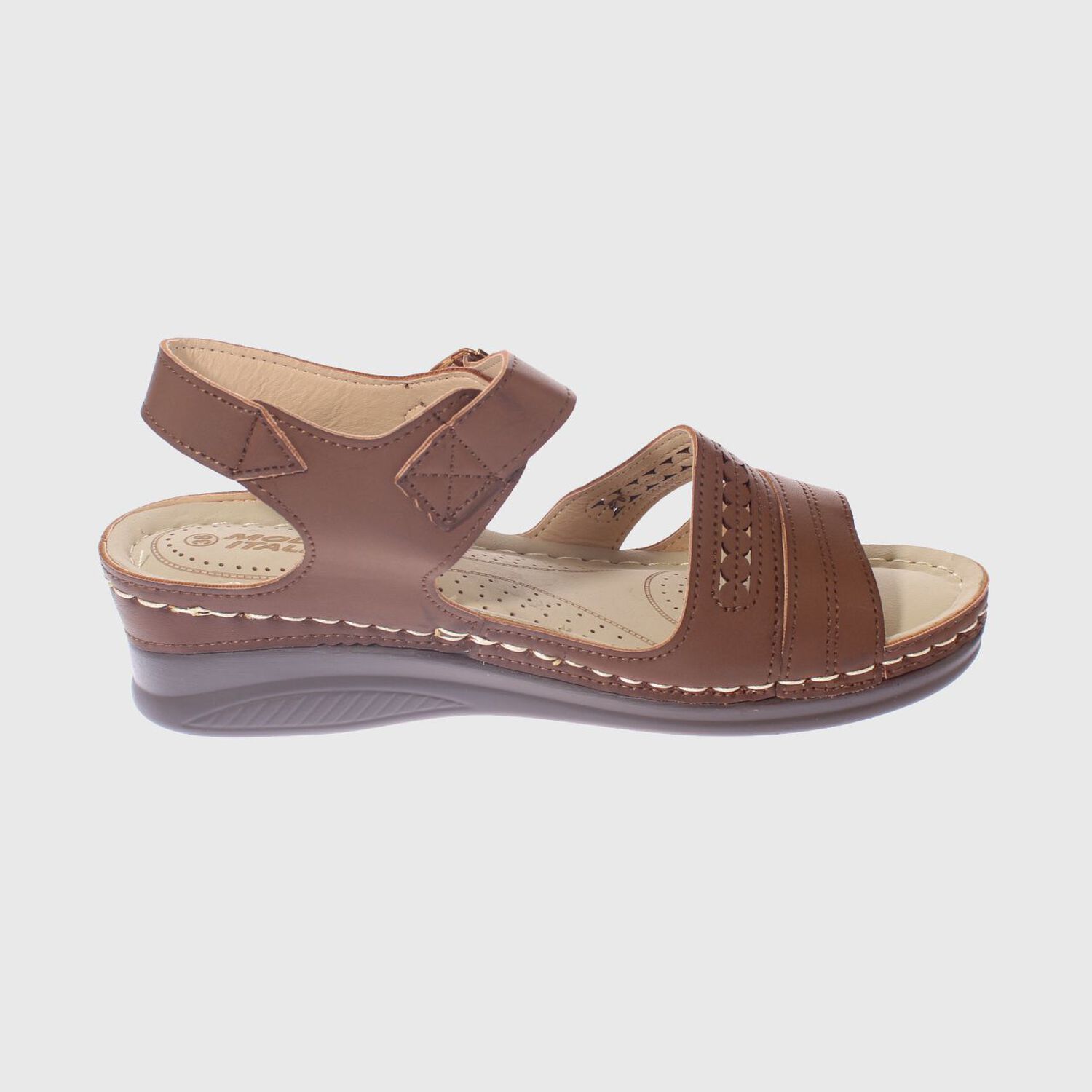 Sandalia Confort Caf&eacute; Modelo Italiano Art. 5ask76601brown image number 3.0
