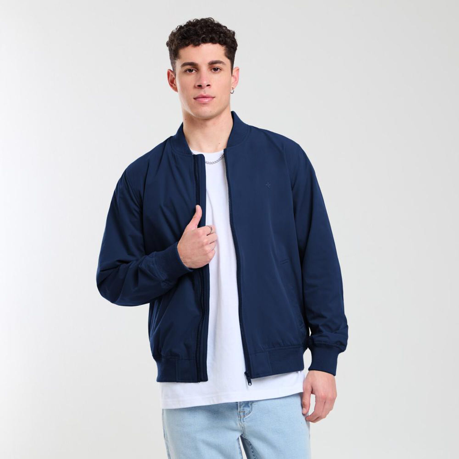 Chaqueta Bomber Slim Cuello Redondo Hombre Skuad image number 0.0
