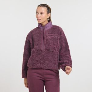 Polerón Deportivo Bloque Color Cuello Alto Mujer Wetland