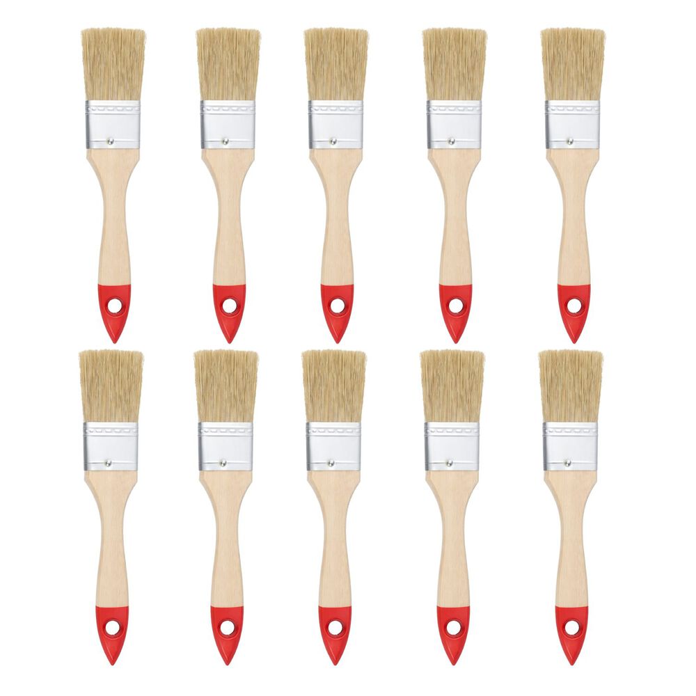 Set 10 Brochas Mango Madera 1.5 Pulgadas Para Pintura image number 0.0