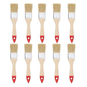 Set 10 Brochas Mango Madera 1.5 Pulgadas Para Pintura