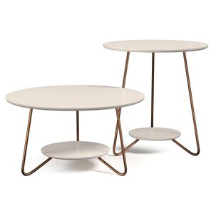 Set De Mesa De Centro + Mesa Lateral Altavisi&oacute;n Liz