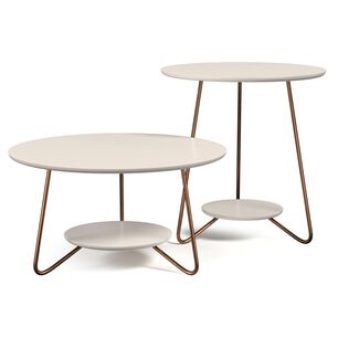 Set De Mesa De Centro + Mesa Lateral Altavisión Liz