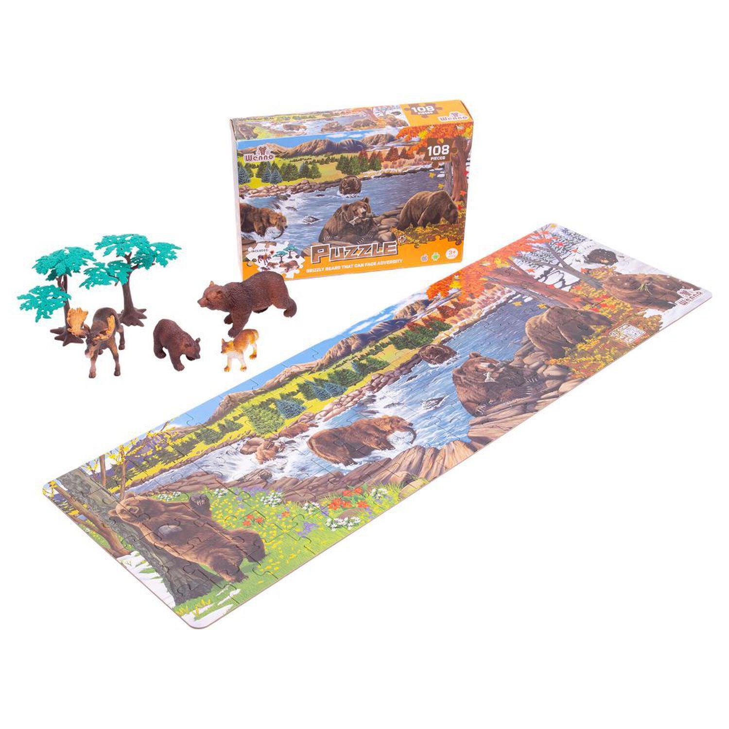 Puzzle Oso 108 Piezas + Figuras image number 1.0
