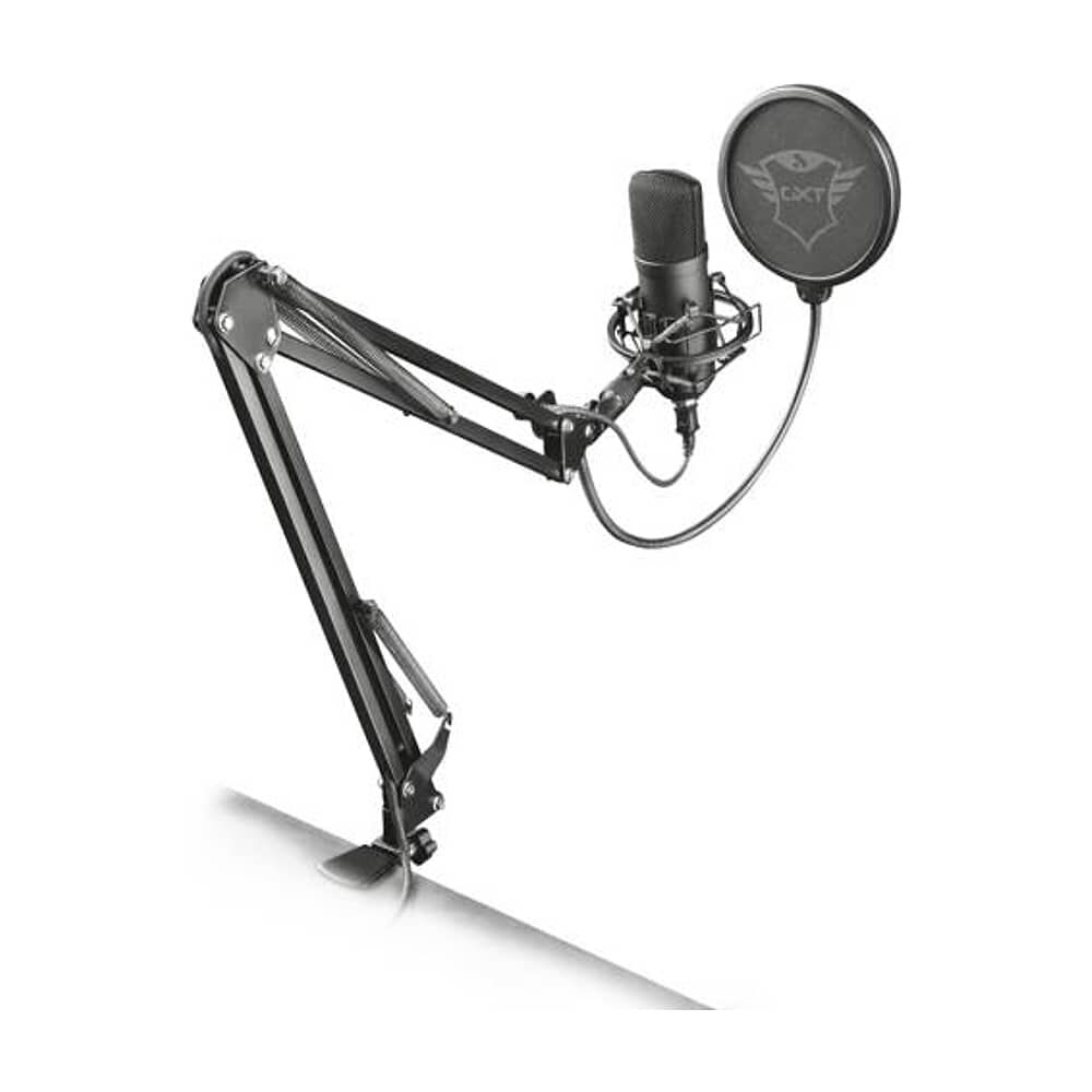 Micr&oacute;fono Para Streaming Trust Emita Plus Brazo Flexible Filtro Antipop Shock Mount Gxt252 image number 0.0