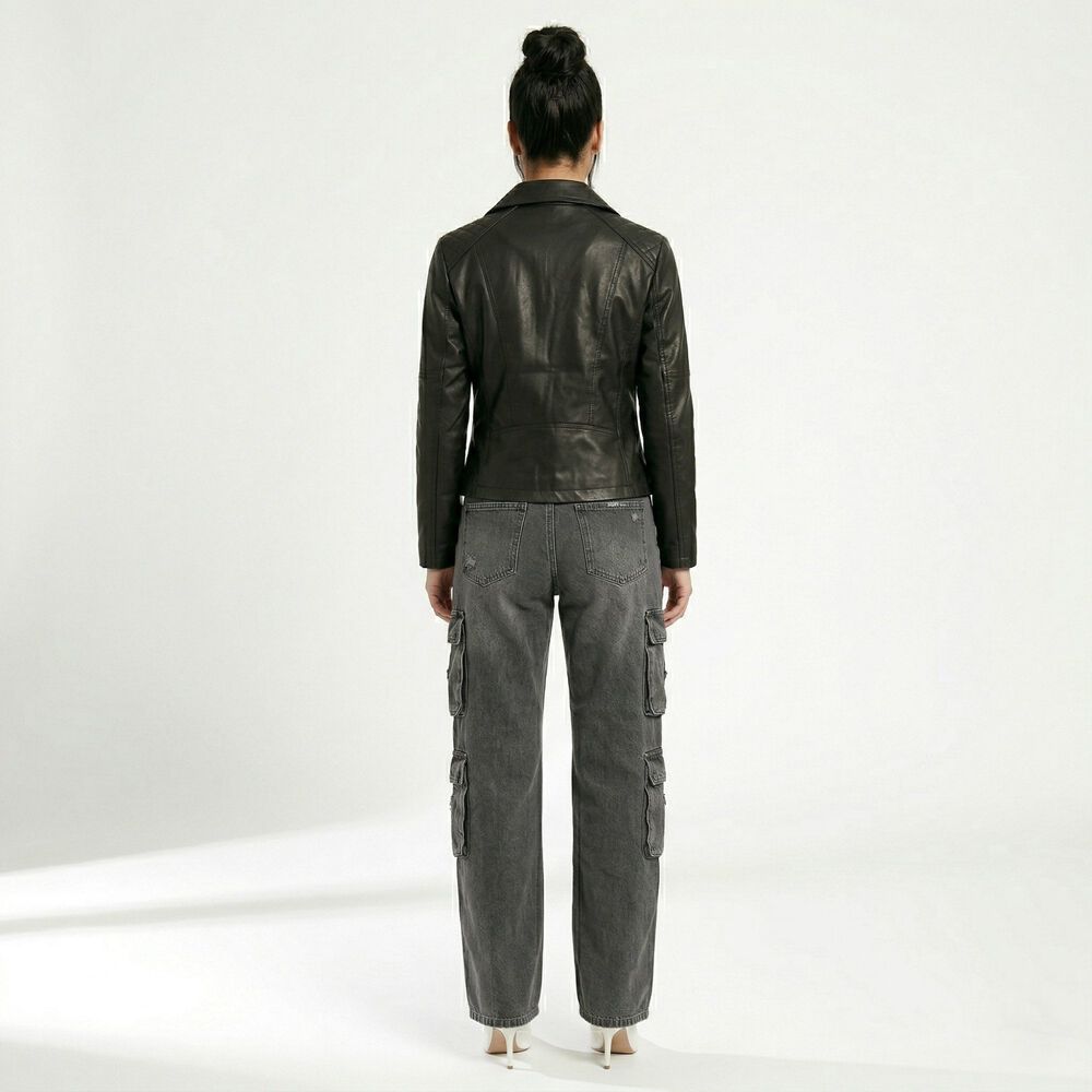 Chaqueta Ecocuero Aviadora Mujer Atenea image number 3.0