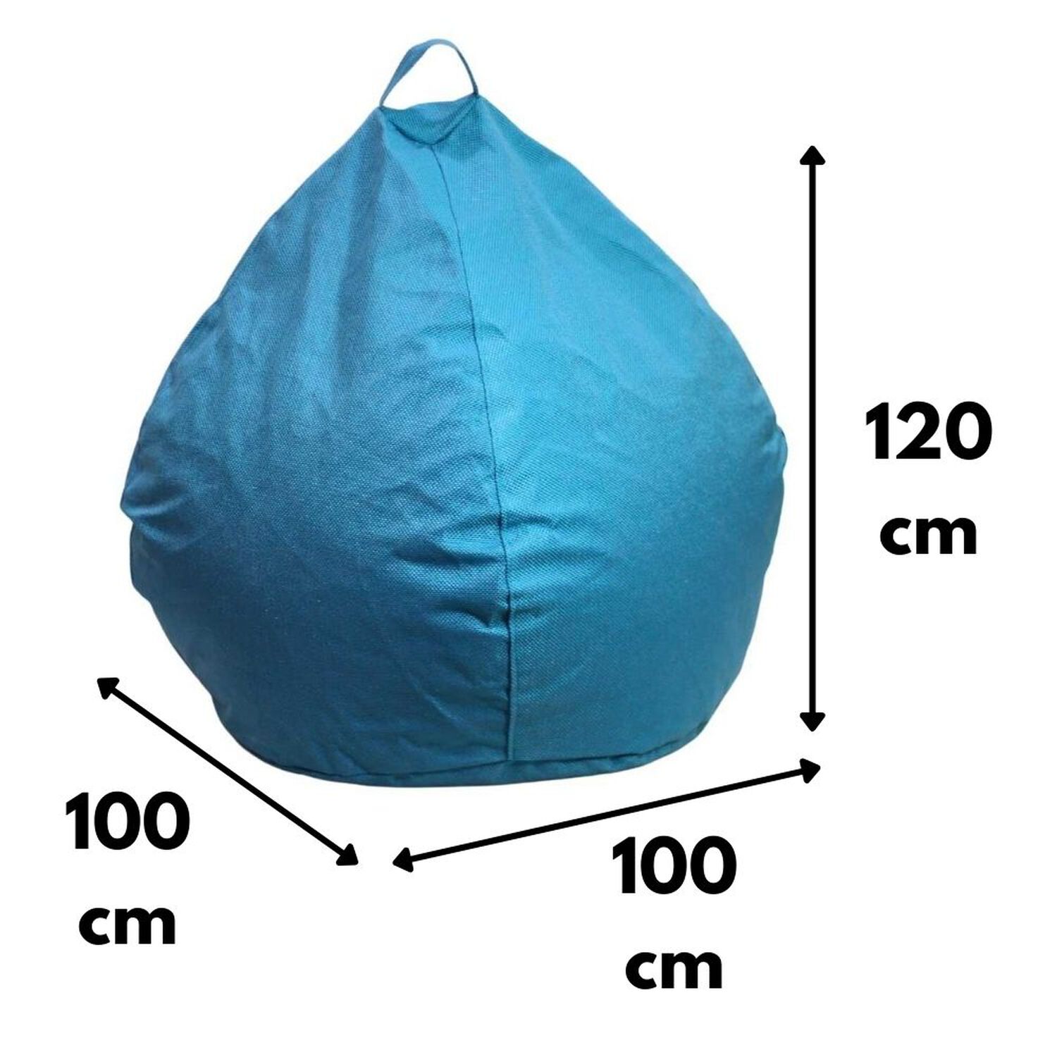 Funda (sin Relleno) Pouf Pera Turquesa Omega 100x120x120 image number 4.0