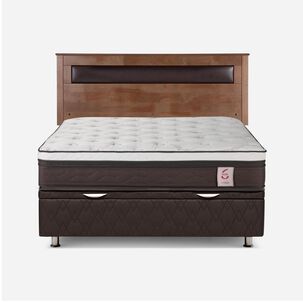 Cama Ba&uacute;l Rosen New Style 6 / 2 Plazas / Base Normal + Respaldo