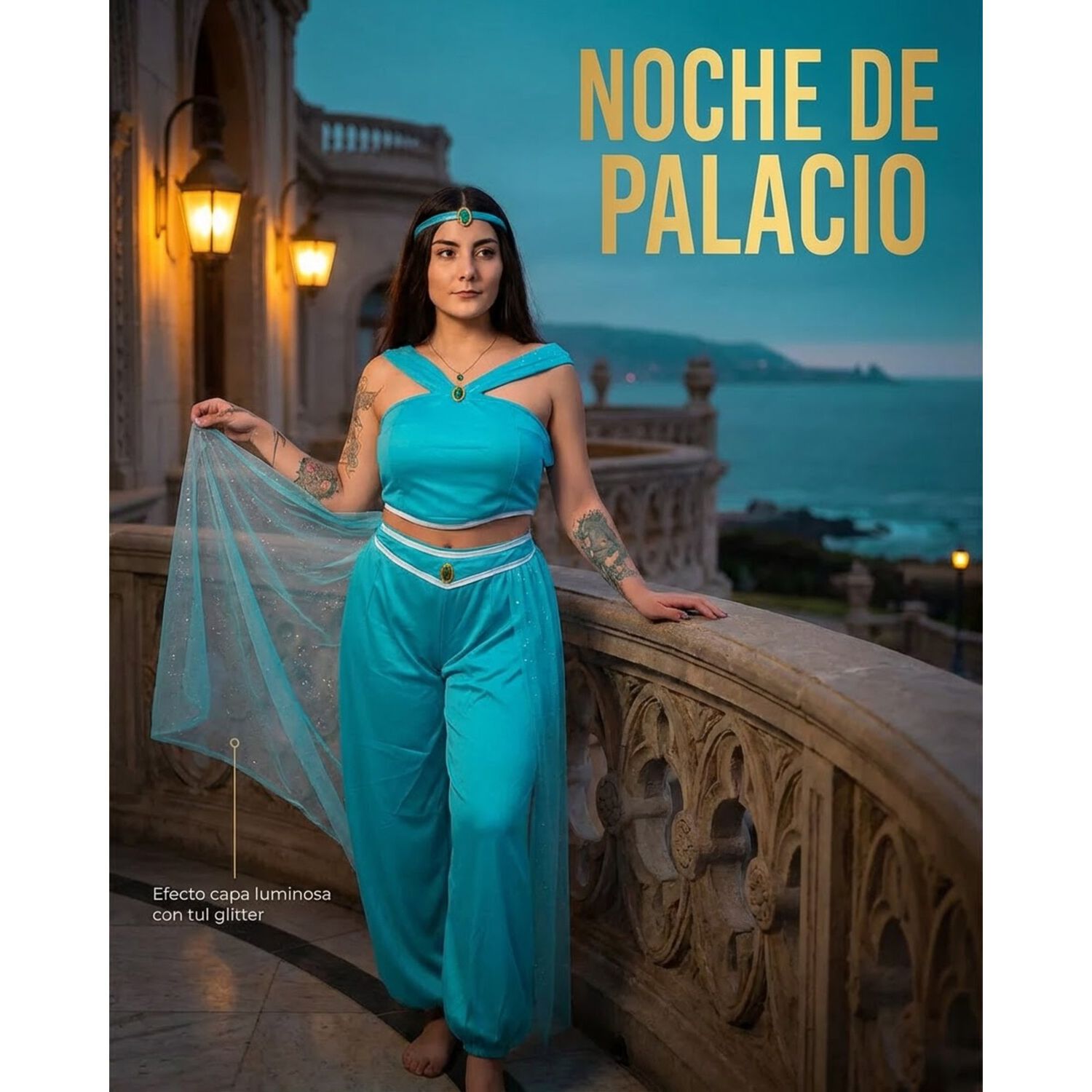 Disfraz Princesa Jasmine Jazmin Aladd&iacute;n Cosplay image number 21.0
