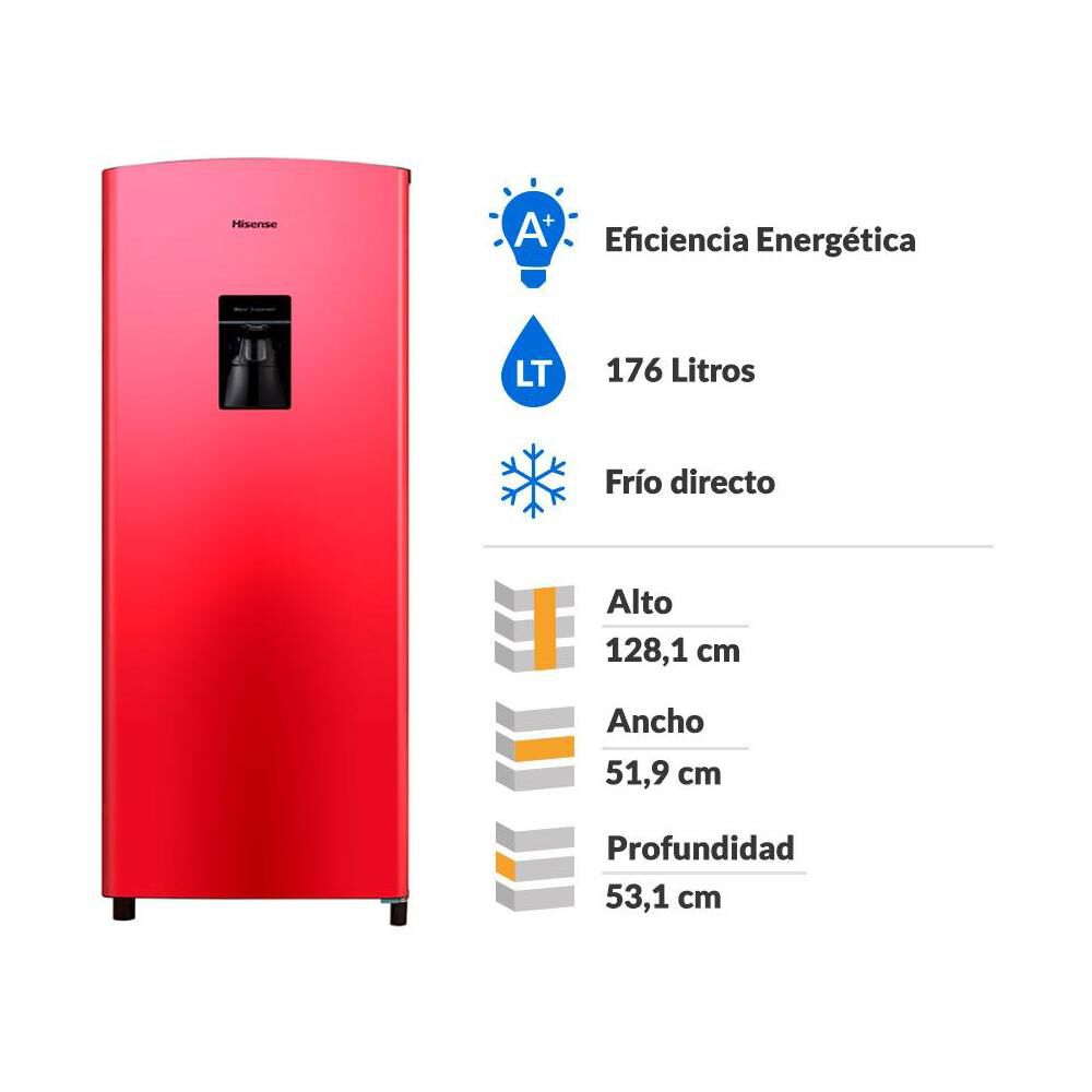 Refrigerador Monopuerta Hisense RS-23DR / Frío Directo / 176 Litros / A+ image number 1.0