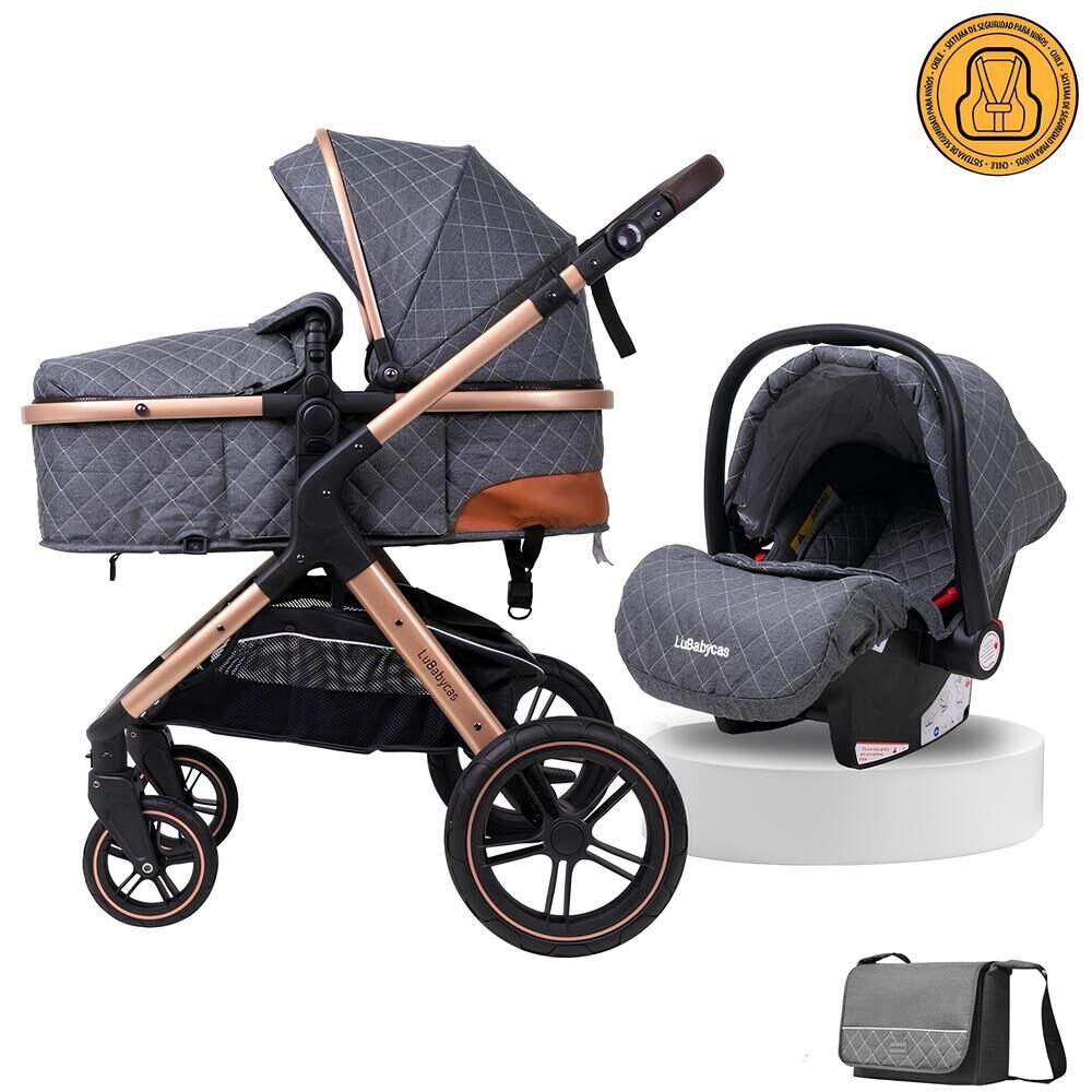 Coche Travel System Con Accesorios Lubabycas X1 Gris image number 8.0