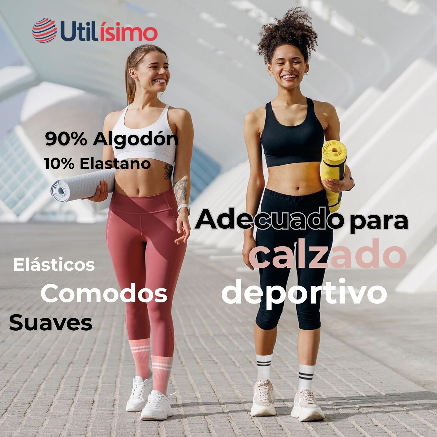 Pack 3 Calcetines Antideslizantes Largos Mujer image number 5.0