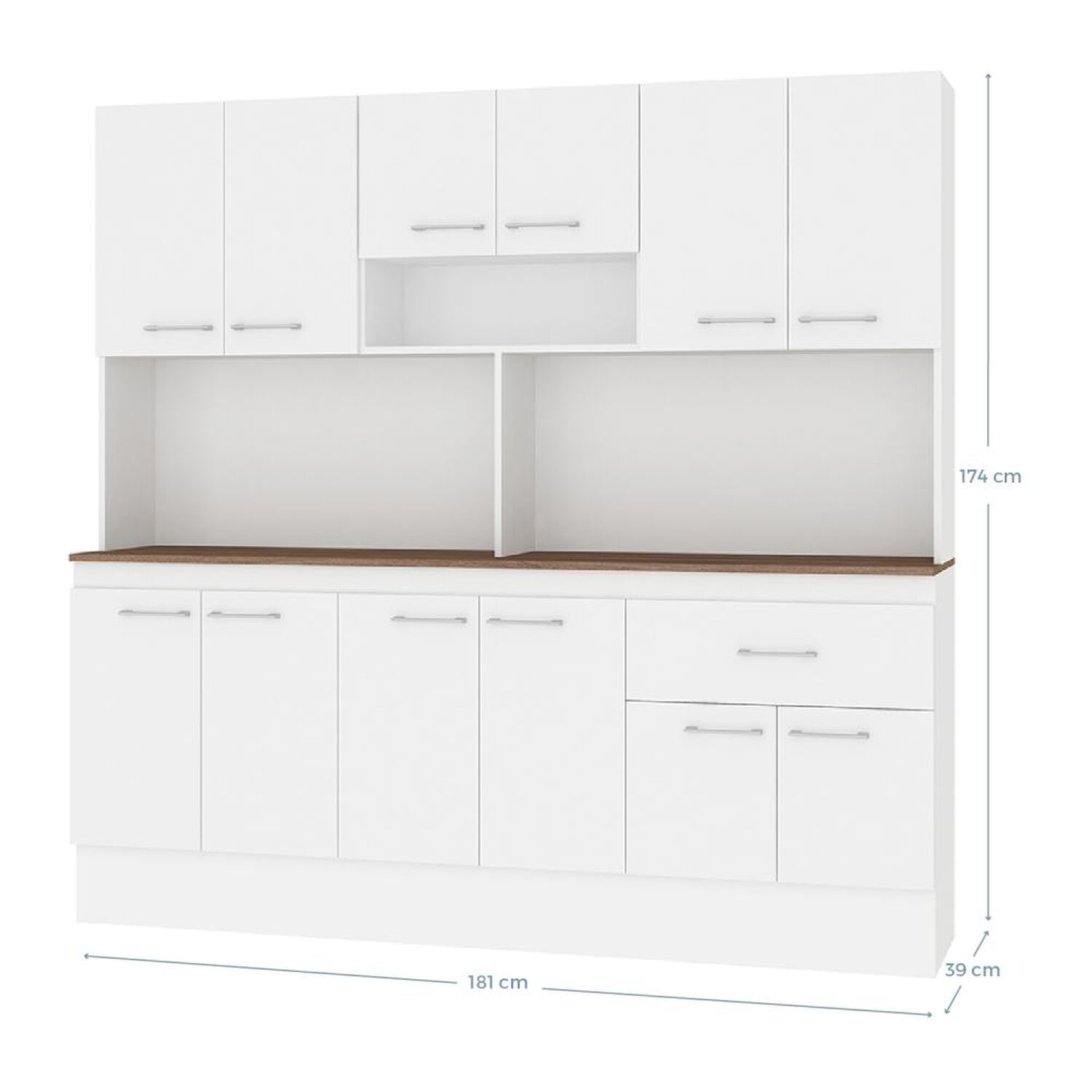 Mueble De Cocina Vekkahome Bucks / 12 Puertas / 1 Caj&oacute;n image number 1.0