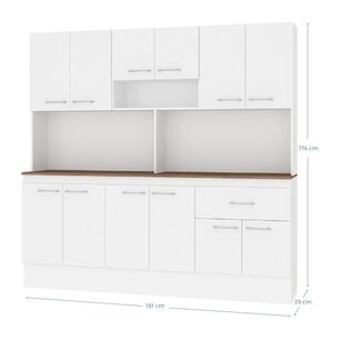 Mueble De Cocina Vekkahome Bucks / 12 Puertas / 1 Caj&oacute;n