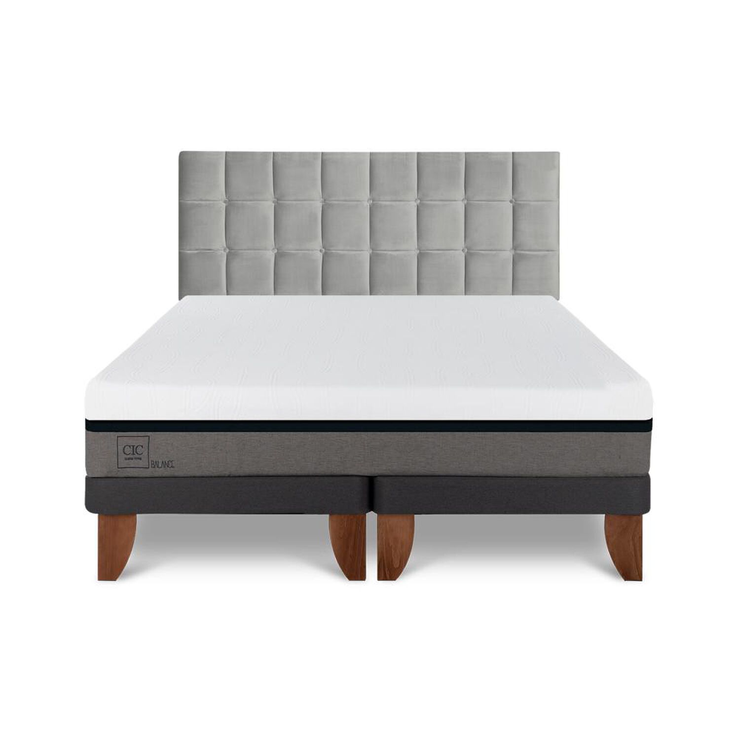 Cama Europea Cic Balance / 2 Plazas / Base Dividida + Respaldo image number 0.0
