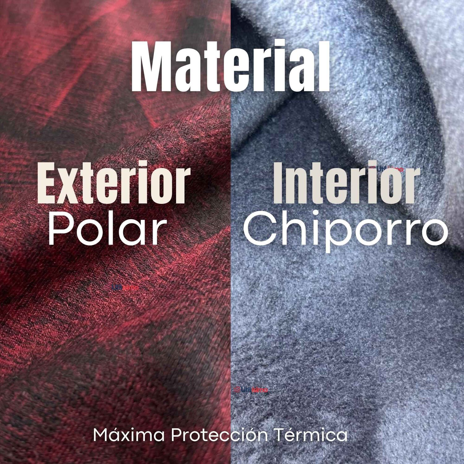 Pantal&oacute;n Polar Con Chiporro Palazzo Mujer Calza Elasticada T&eacute;rmica Burdeo image number 5.0