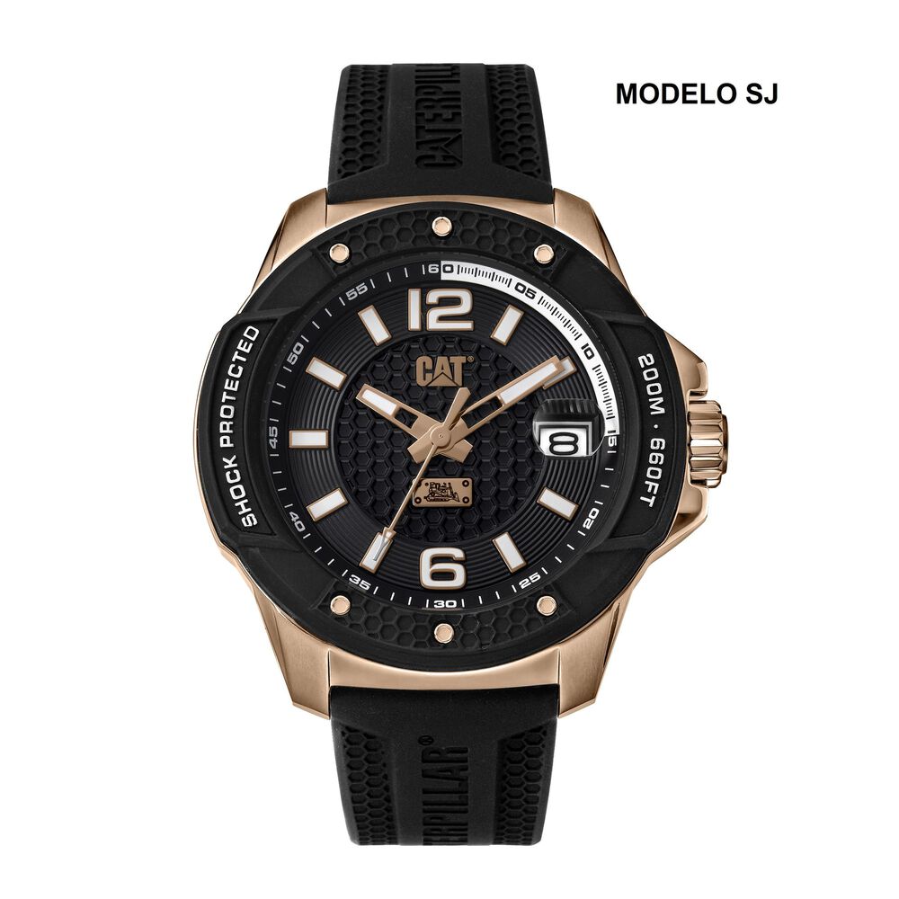 Correa Pulsera Cat Hombre Sj-21 Negro image number 2.0