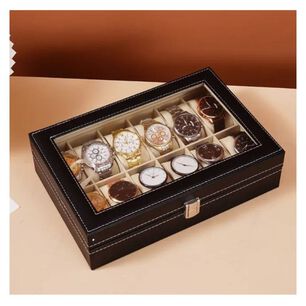 Caja Organizador De Relojes 12 Espacios Estuche Exhibidor