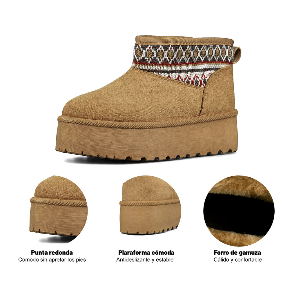 Botin Térmico Casual Mujer Gamuza Antideslizante Weide Sl25 image number 7.0