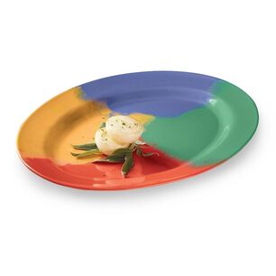 Set De 2 Plato Ovalado Melamina Celebration 30 X 23 Cm