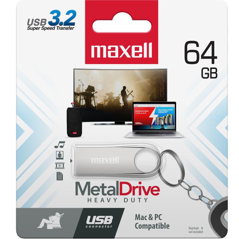 Pendrive Maxell Metal 64gb 3.2 image number 1.0