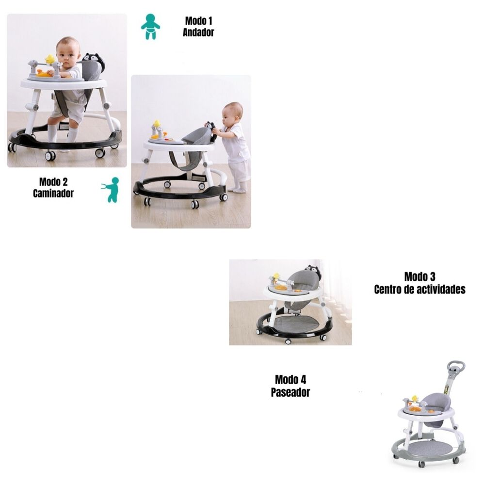 Andador Caminador 4 En 1 Aita Con Manilla Lubabycas Rosado image number 4.0
