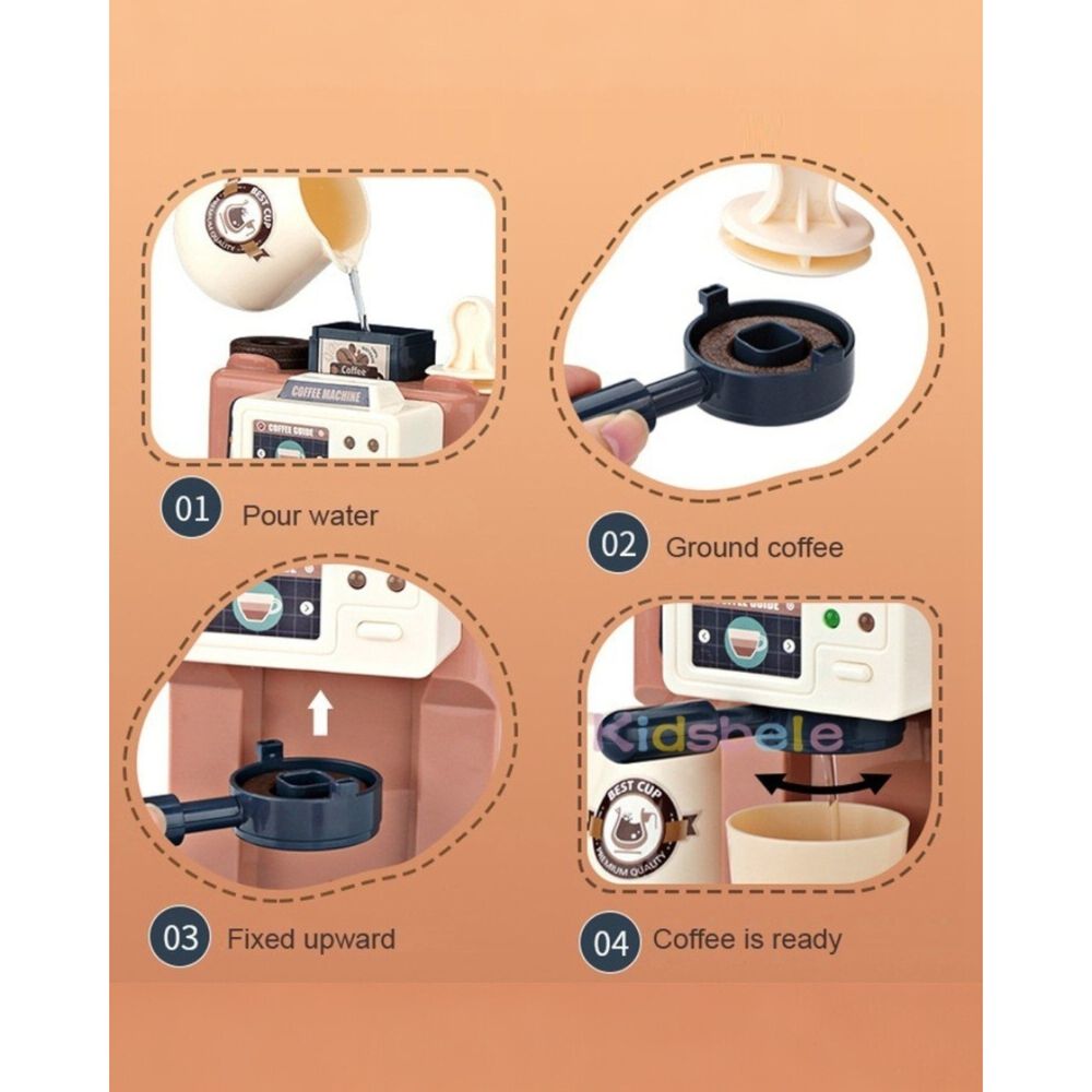 Juguete Cafeter&iacute;a 3 En 1 Registradora Cafetera Y Pasteles image number 3.0