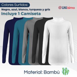 Camiseta Polera Beatle Bamb&uacute; Manga Larga Ni&ntilde;o Primera Capa Surtido