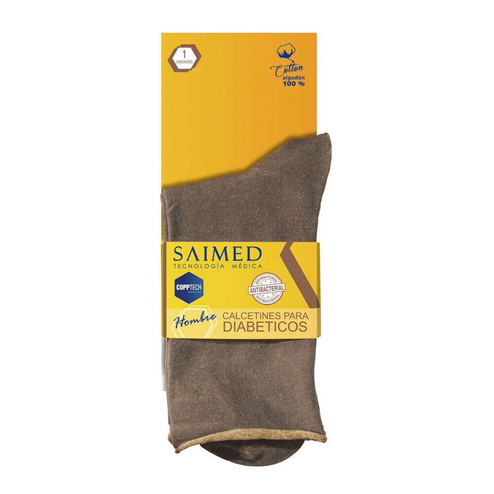 Calcetín Algodón Cobre Largo Hombre Apto Para Diabeticos image number 1.0