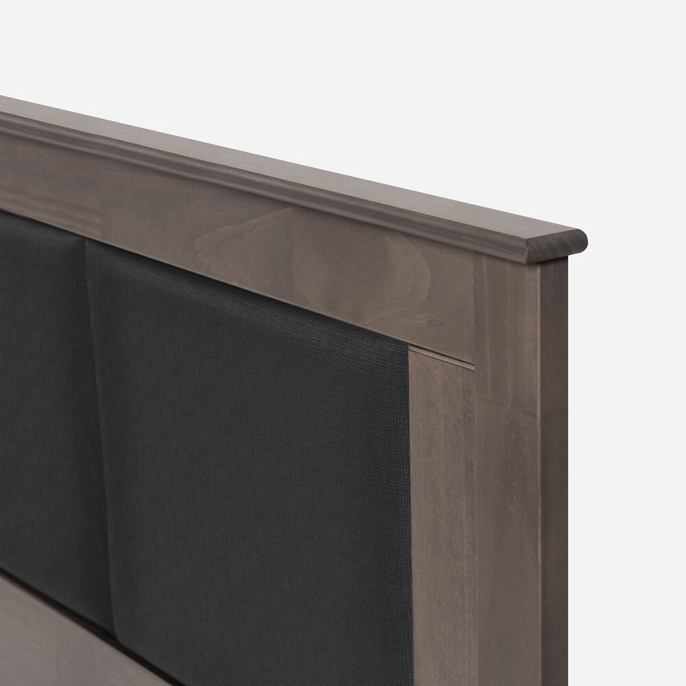 Cama Europea Rosen New Style 4 Plus / 2 Plazas / Base Dividida  + Respaldo Rachel Gris image number 3.0