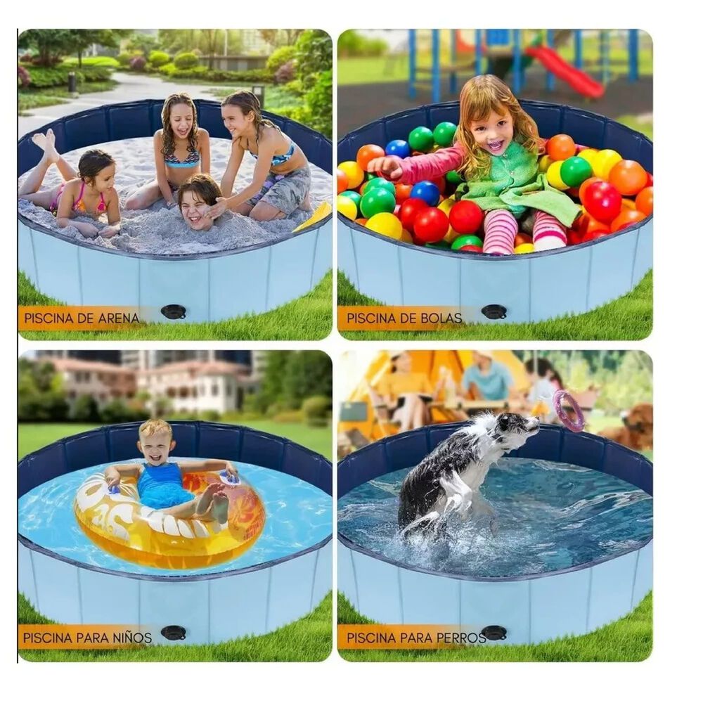 Piscina Pileta Plegable Para Mascotas Niños 120x30 image number 3.0
