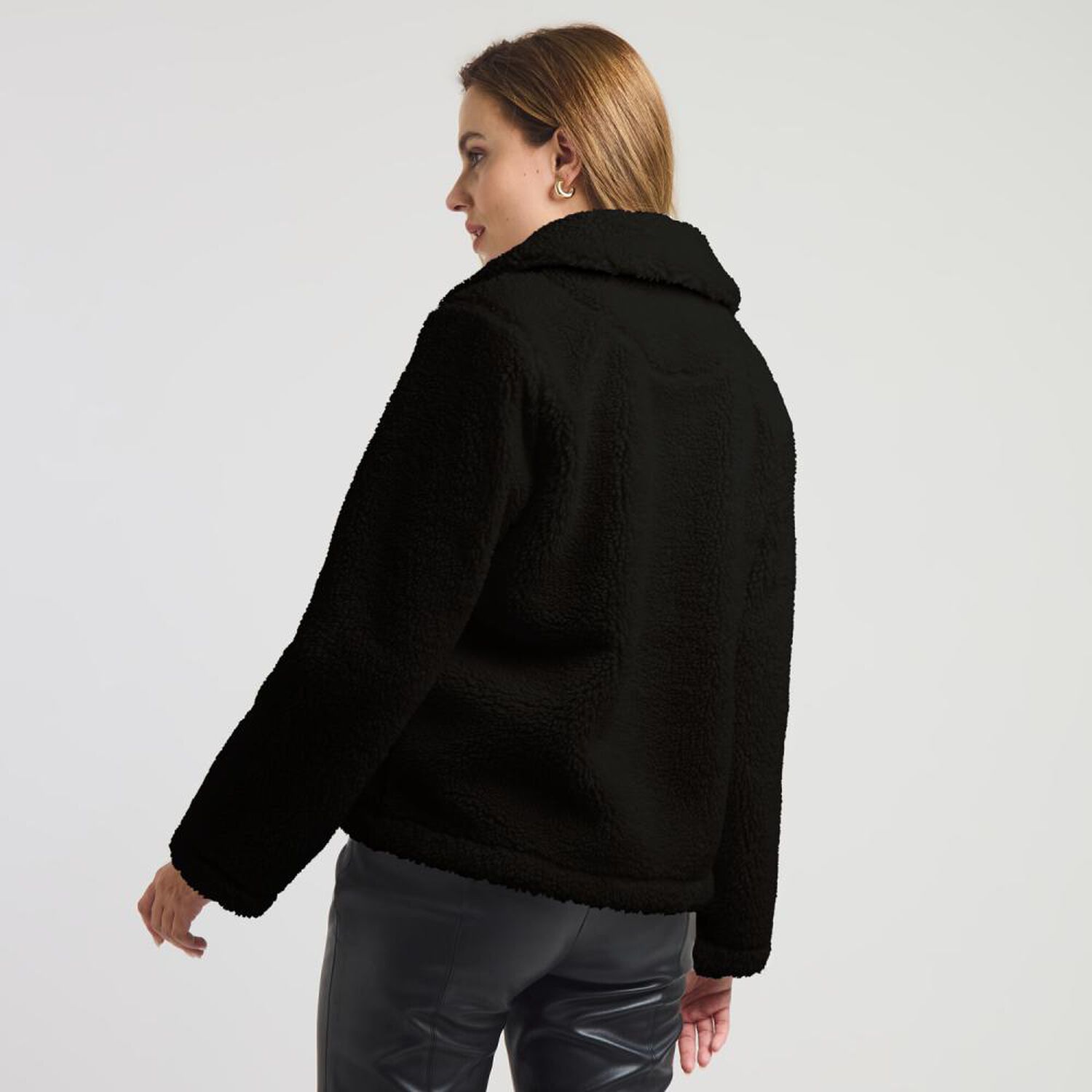Chaqueta Montgomery Sherpa Cuello Camisero Mujer Kimera image number 1.0