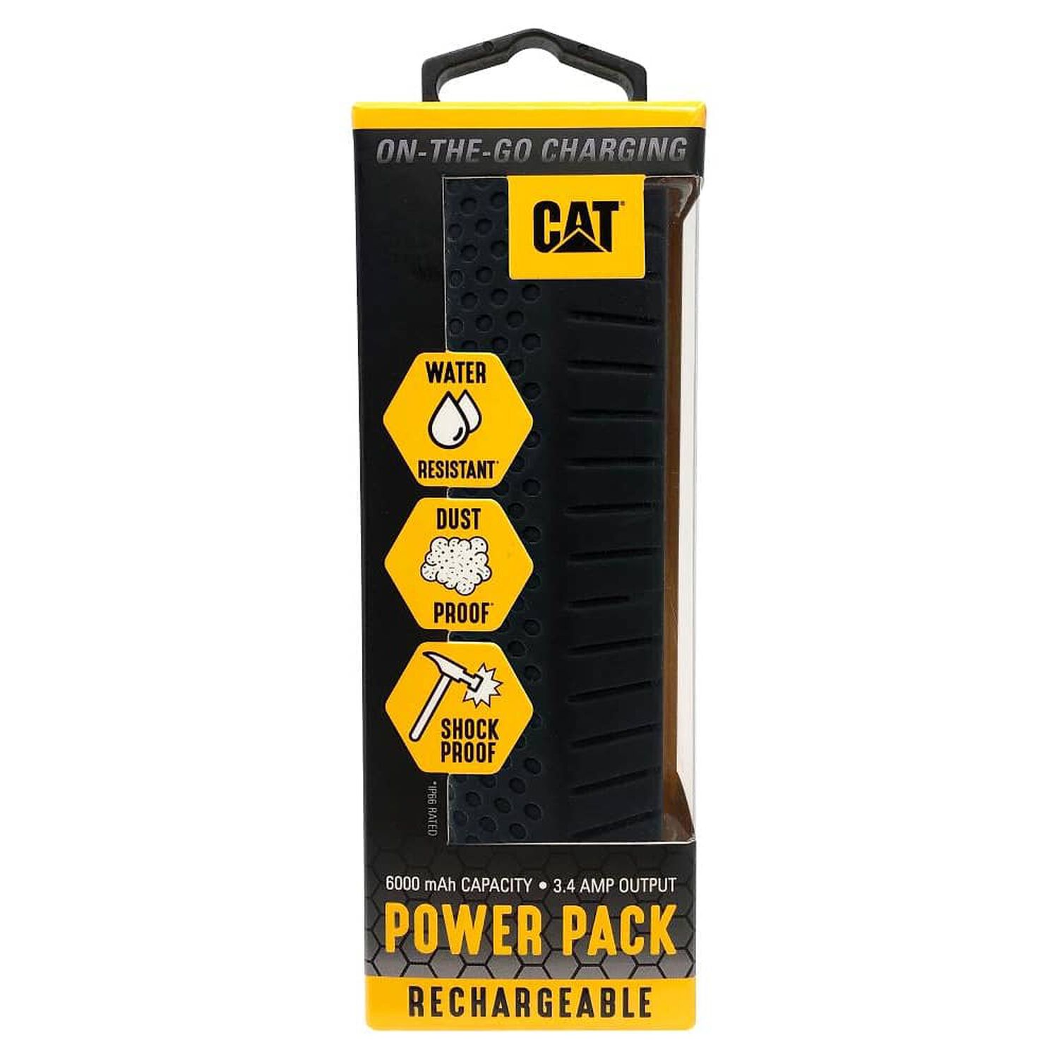 Bateria Externa Cat De 6,000 Mah Con Doble Usb De 3,4 Amperios image number 0.0