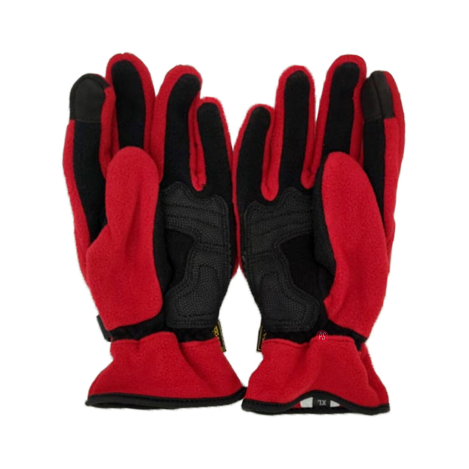 Guantes Para Moto De Polar Con Protecci&oacute;n Nudillos Rojo - Ps image number 1.0