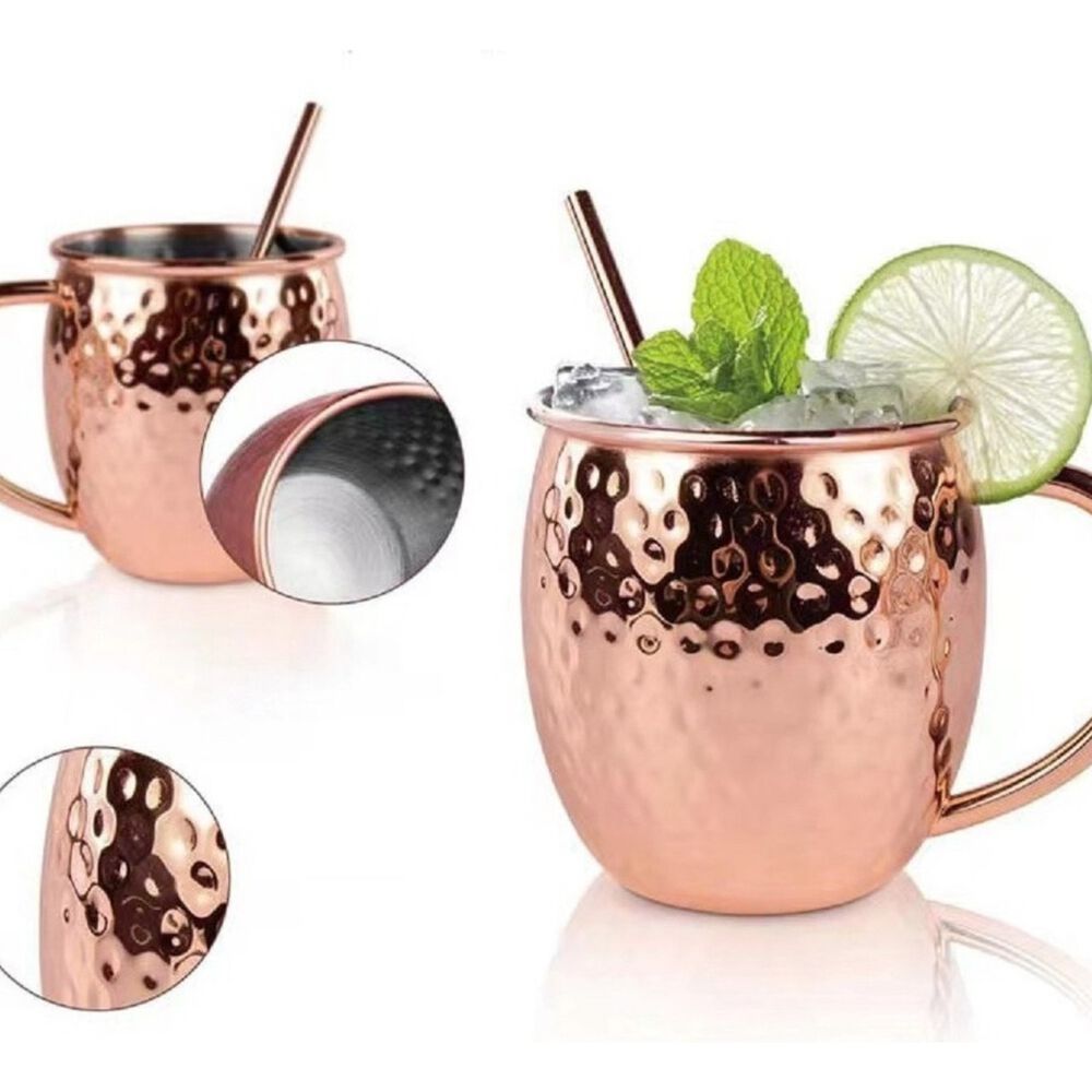 Set 2 Mugs Cobre Moscow Mule Mojito Bar Tragos image number 0.0