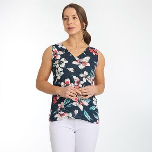 Blusa Lisa Regular Sin Mangas Cuello V Mujer Geeps