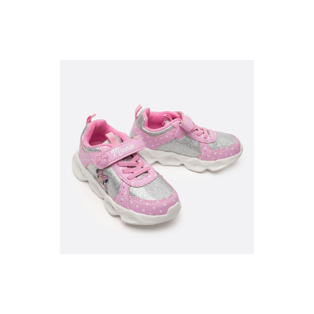 Zapatilla Con Luces Niña Lunares Minnie Rosado Disney image number 2.0