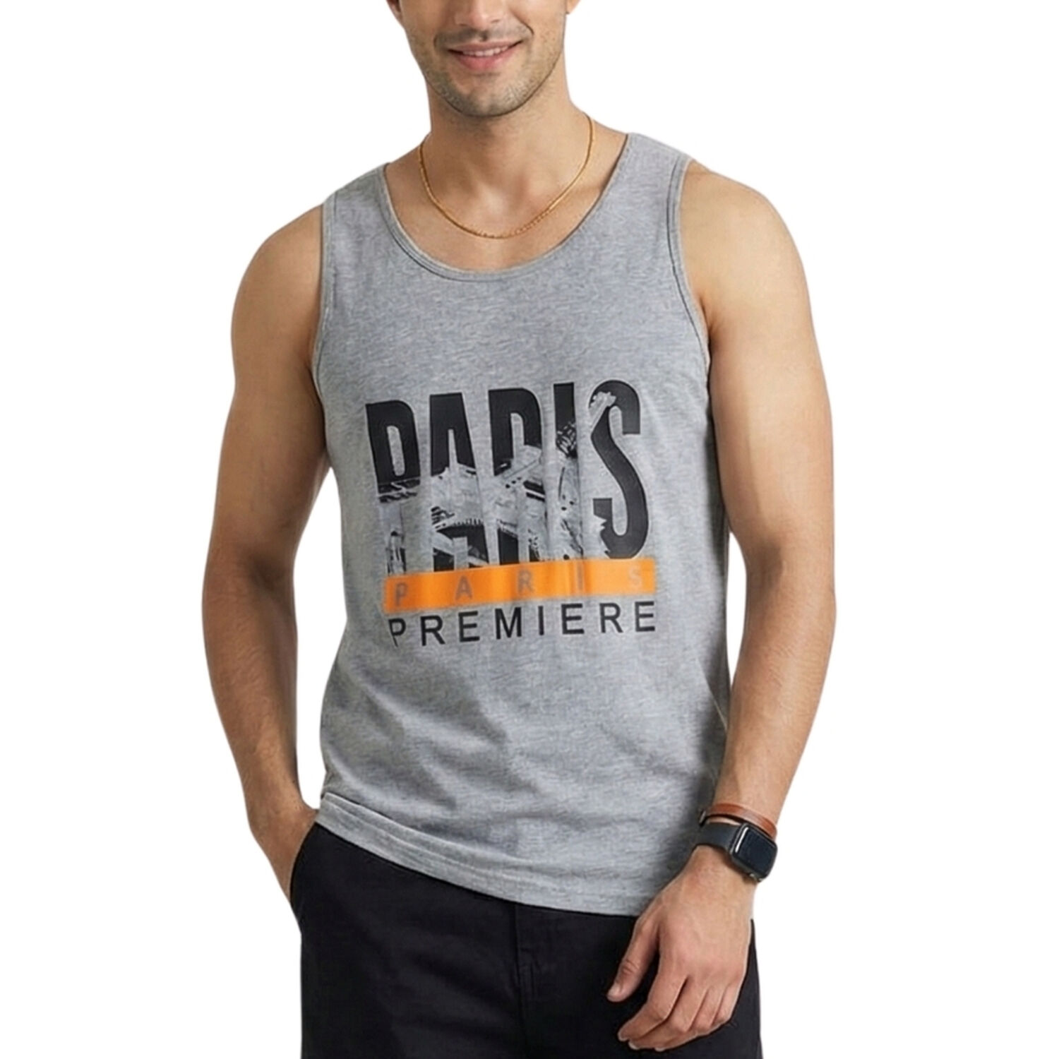 Polera Musculosa Hombre Paris image number 0.0
