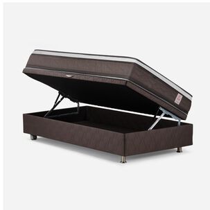 Cama Ba&uacute;l Rosen New Style 6 / 1.5 Plazas / Base Normal + Set De Maderas