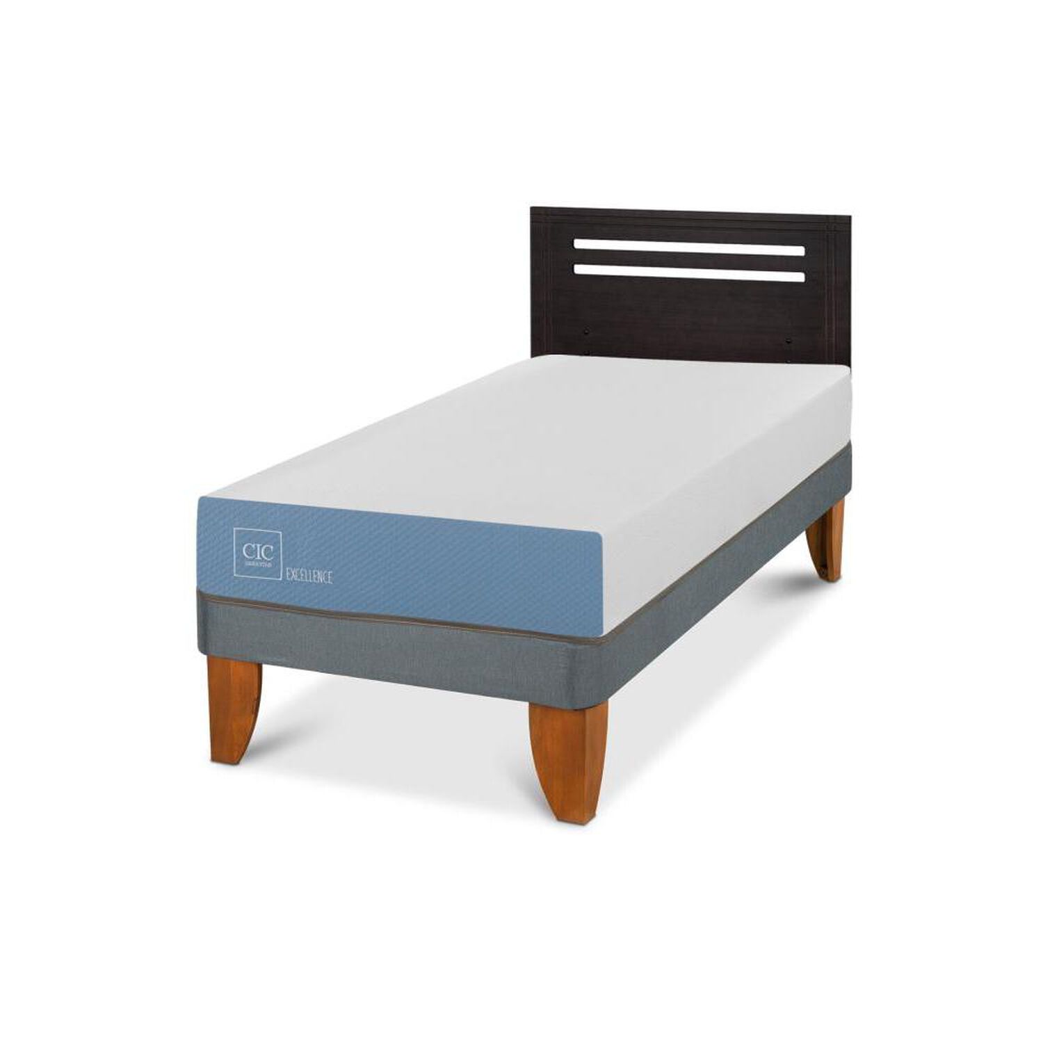Cama Europea Cic Excellence / 1 Plaza / Base Normal + Respaldo image number 3.0