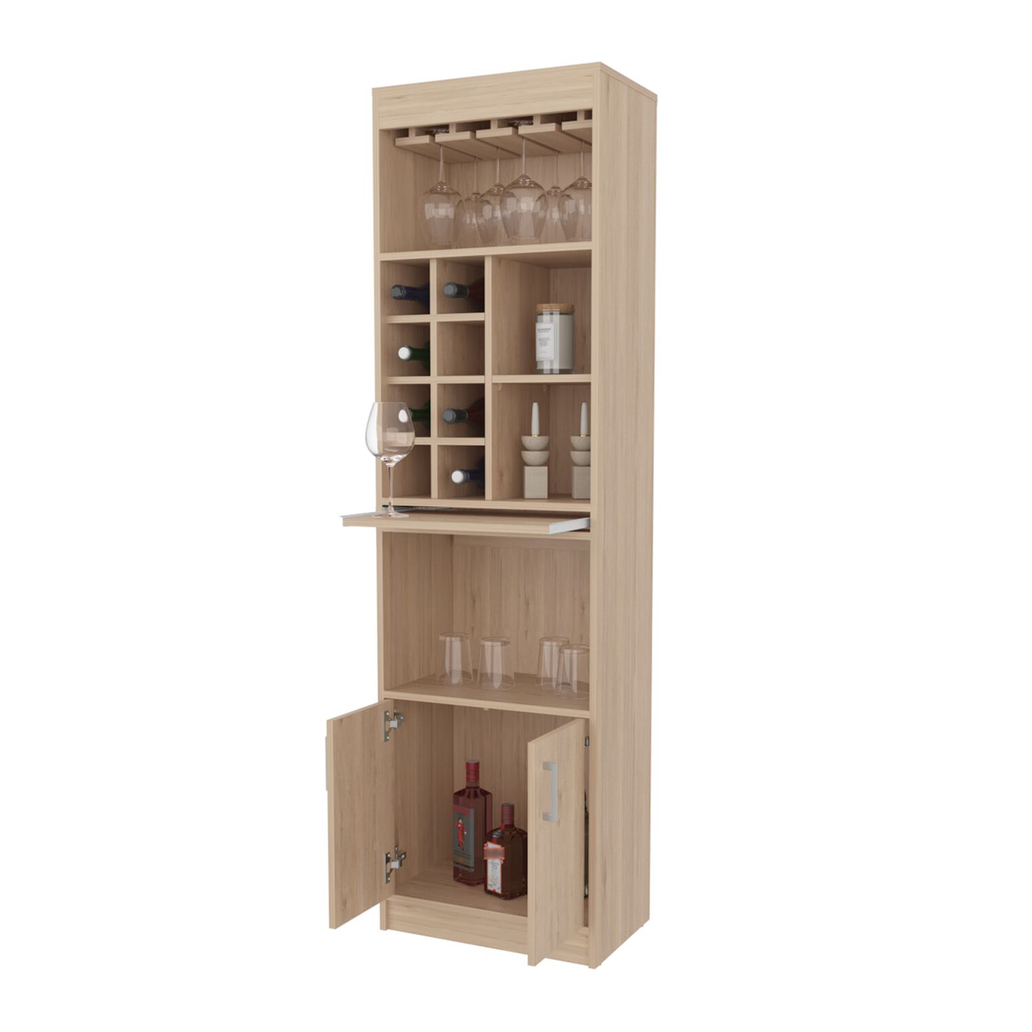 Bar Alto 8 Botelleros Repisa Extensible Fm-012 image number 1.0