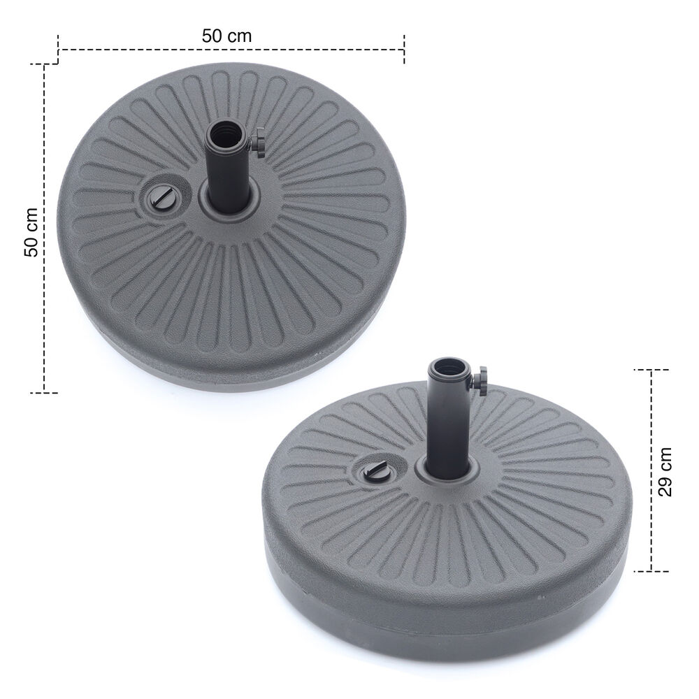 Base Redonda Para Quitasol Novahus 21 Kg - Negro image number 3.0