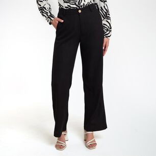 Pantal&oacute;n Sastrero Tiro Medio Straight Mujer Kimera