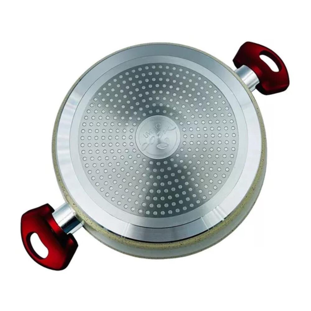 Olla Arrocera Marmoleada 26cm 4800ml Antiadherente Arte Andino image number 2.0